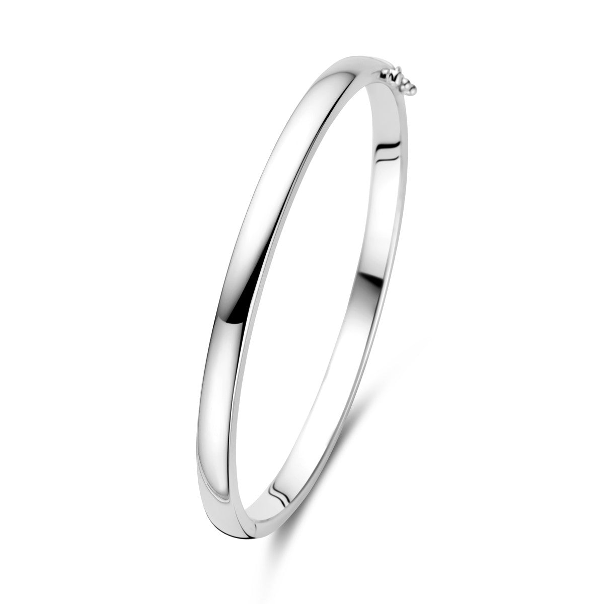 Fantasy Collection Bangle scharnier 5 mm bolle buis zilver