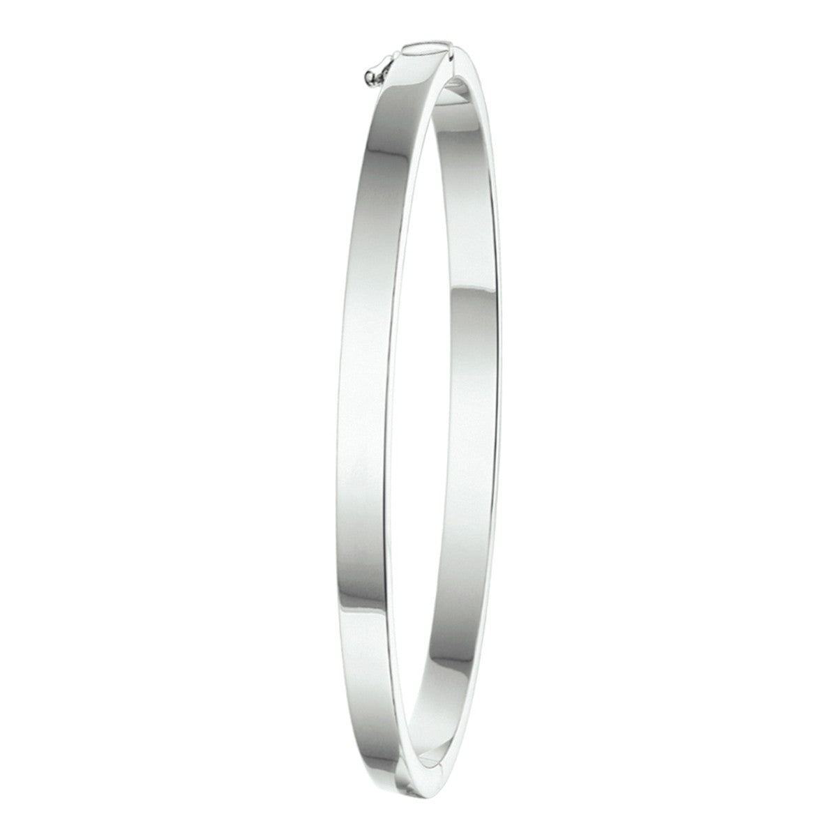 Fantasy Collection Bangle scharnier 4 mm vlakke buis zilver