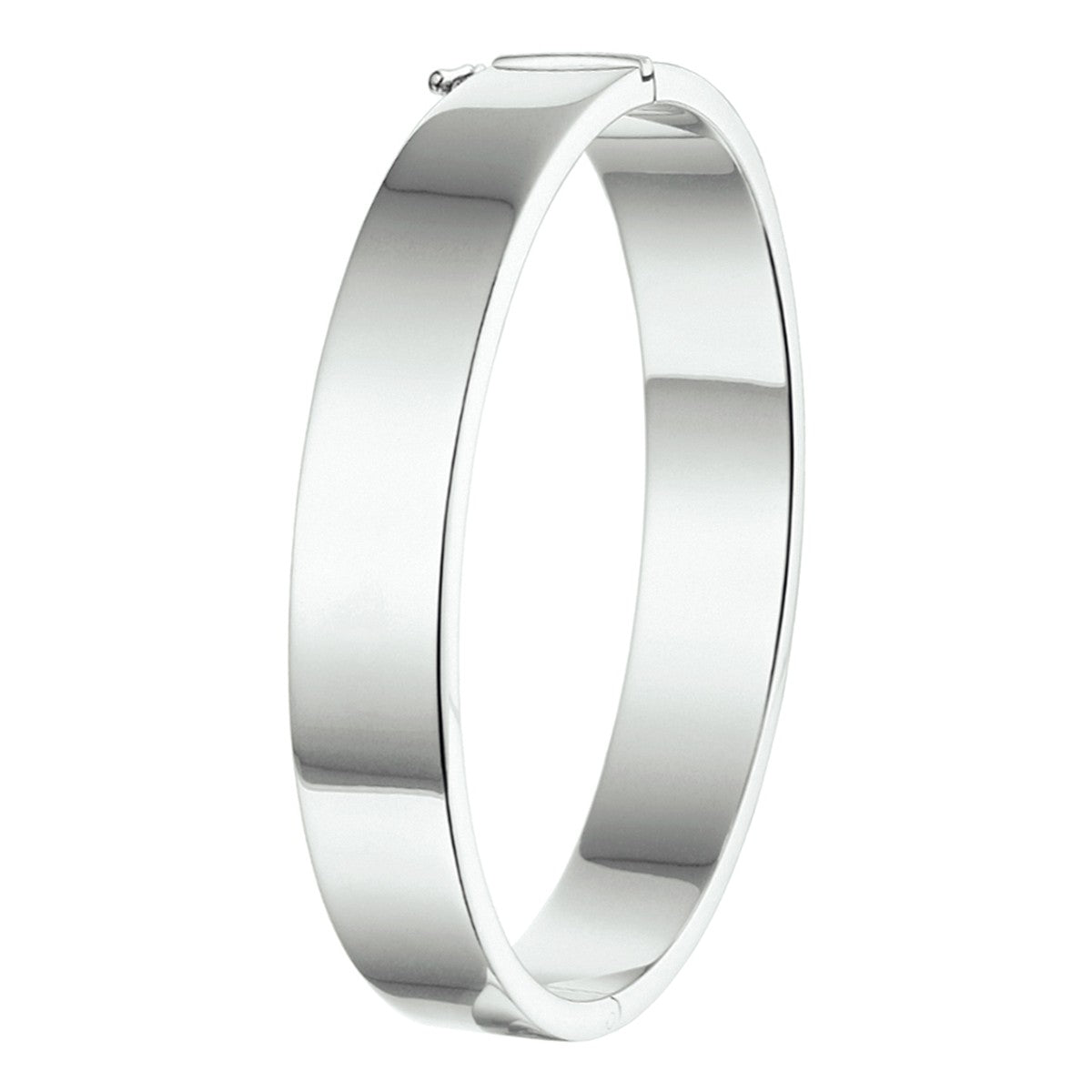Fantasy Collection Bangle scharnier 10 mm vlakke buis zilver