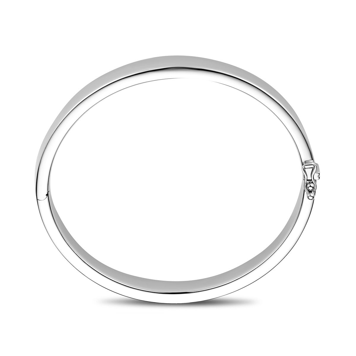 Bangle scharnier 10 mm vlakke buis zilver