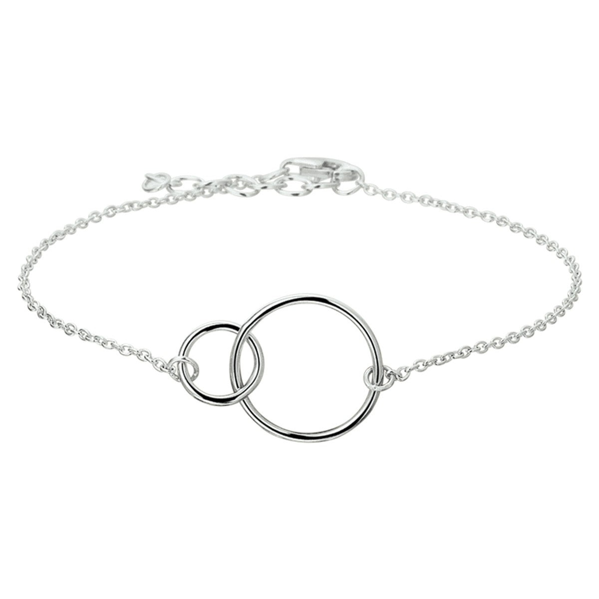 Fantasy Collection Armband rondjes 1,3 mm 16 + 2,5 cm zilver