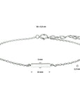 Zilver Gerhodineerd Armband Balkje 1,2 Mm 16 + 2,5 Mm 1324643 - PansiteNederland.nl