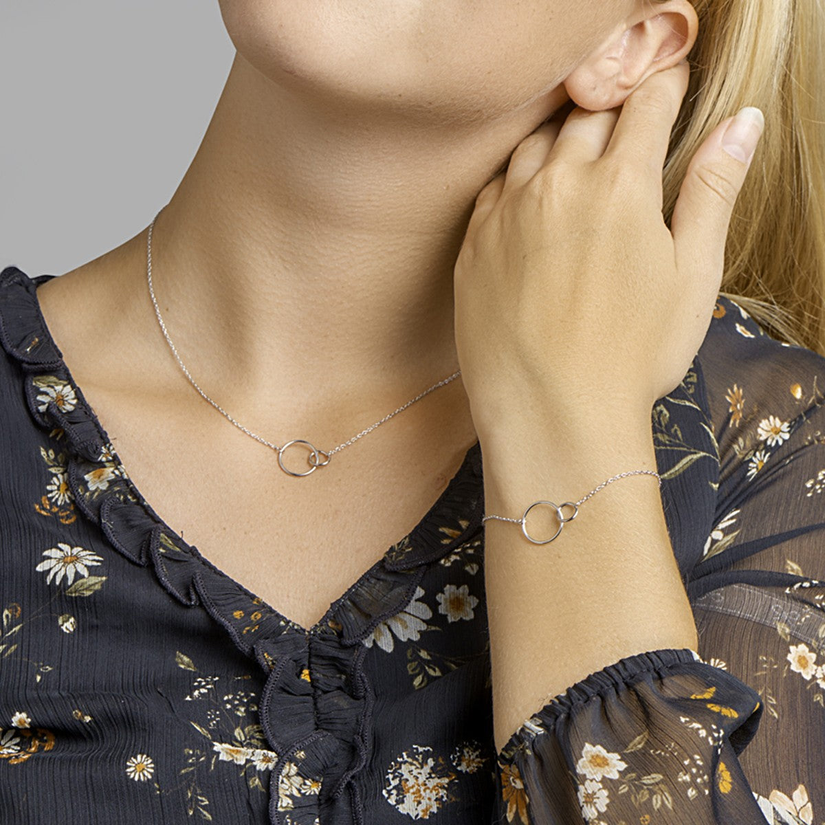 Fantasy Collection Collier rondjes 1,2 mm 41 + 4 cm zilver
