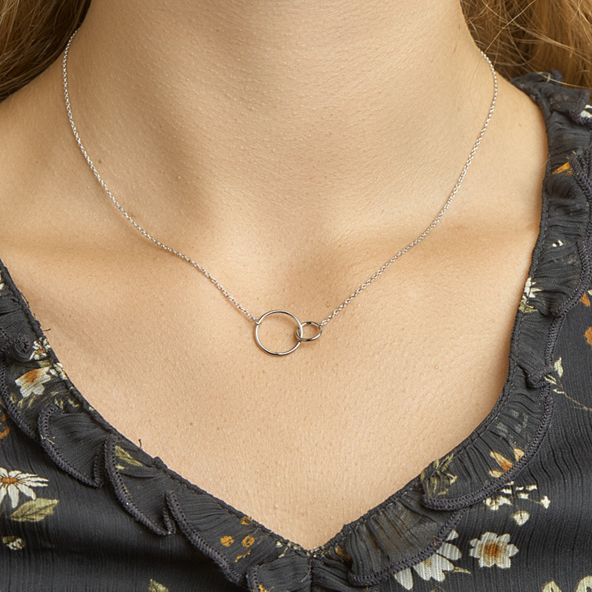 Fantasy Collection Collier rondjes 1,2 mm 41 + 4 cm zilver