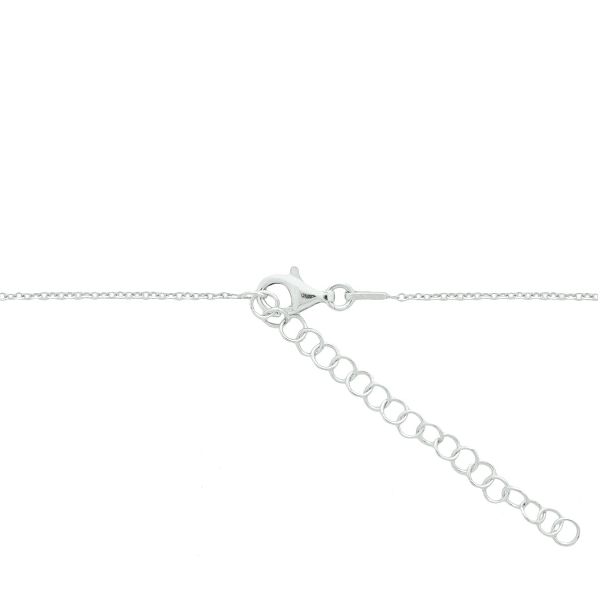 Fantasy Collection Collier klavertje 1,3 mm 40 + 5 cm zilver