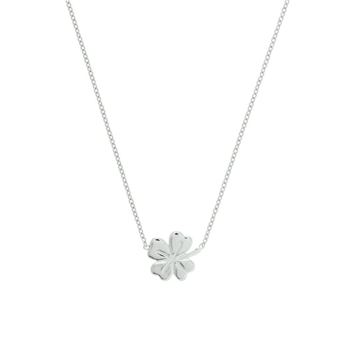 Fantasy Collection Collier klavertje 1,3 mm 40 + 5 cm zilver