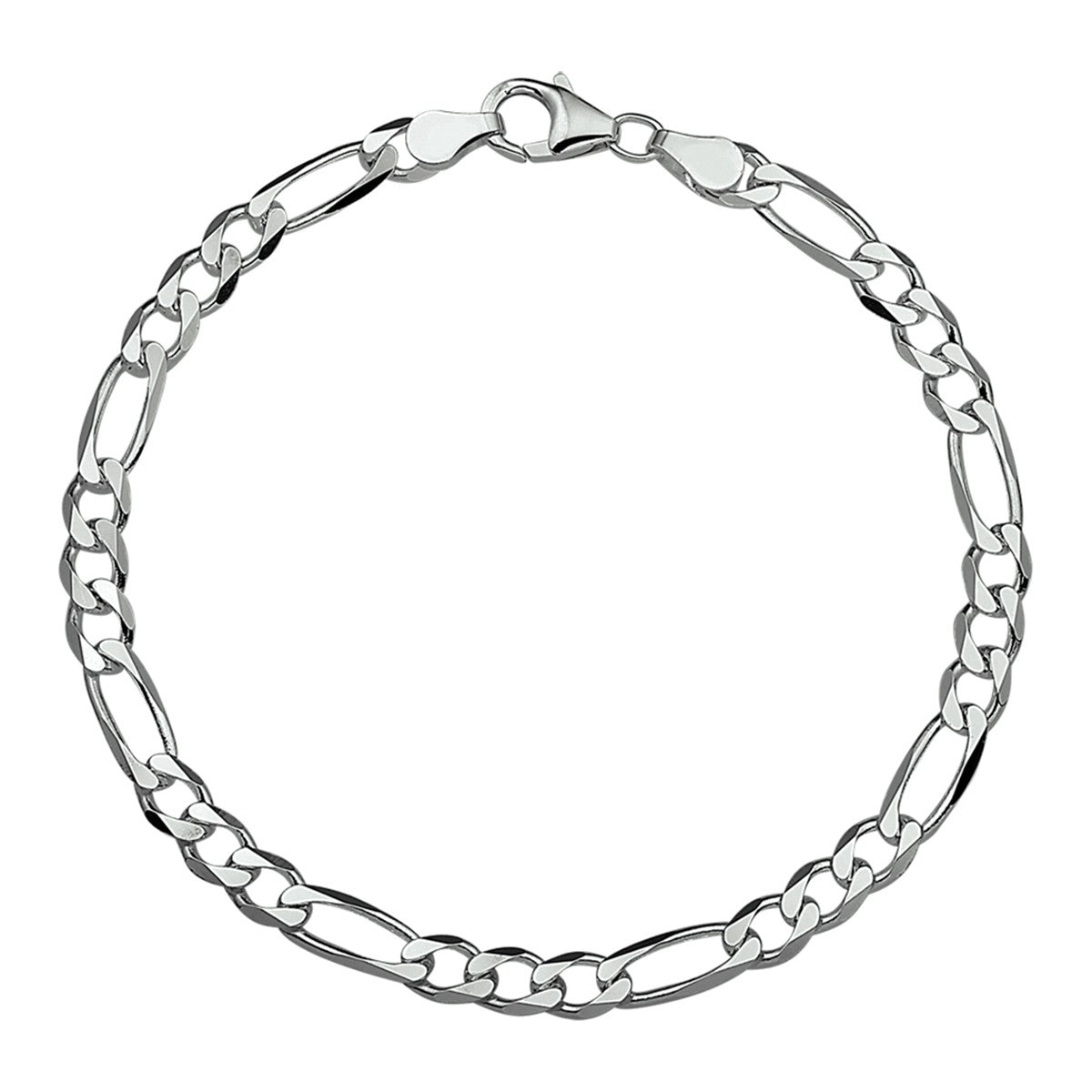 Zilver Gerhodineerd Armband figaro 4,5 mm - PSN1324672 - PansiteNederland.nl