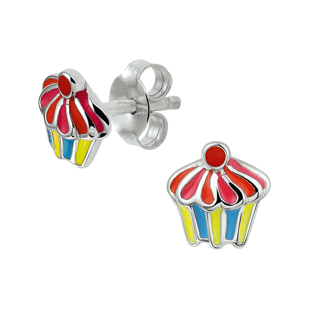 Fantasy Collection Oorbellen cupcake zilver