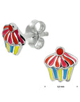 Zilver Gerhodineerd Oorknoppen Cupcake 1324752 - PansiteNederland.nl