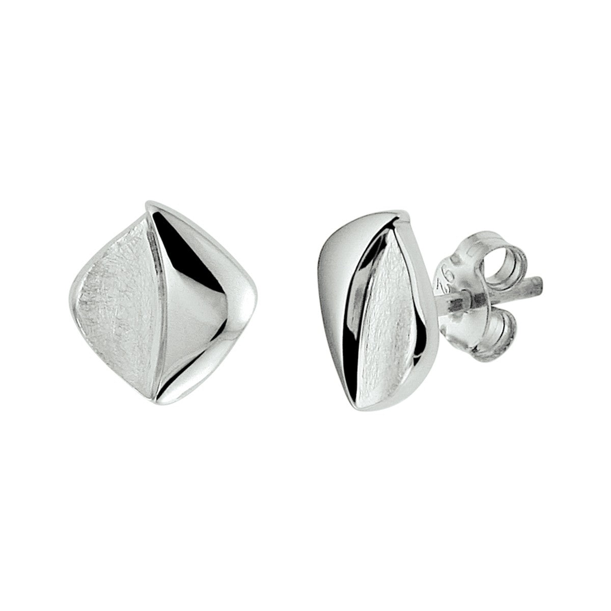 Fantasy Collection Oorbellen gescratcht poli/mat zilver