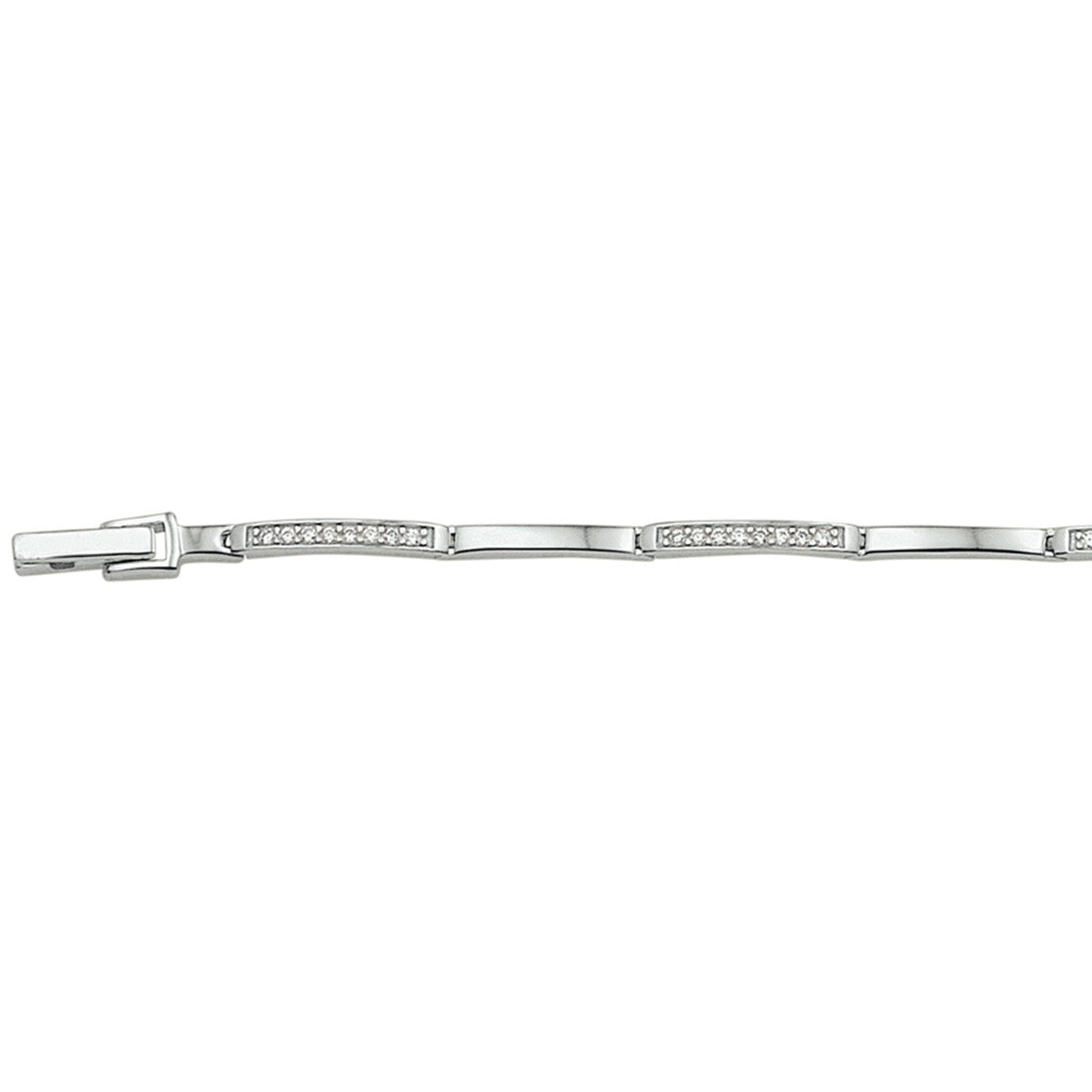 Fantasy Collection Armband zirkonia 2,5 mm 18 cm zilver