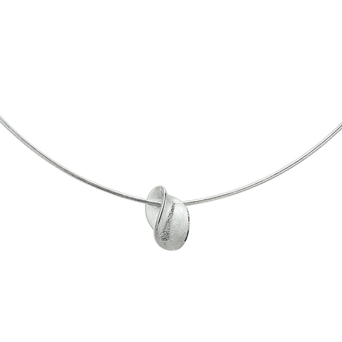 Fantasy Collection Collier hanger gescratcht poli/mat 45 cm zilver