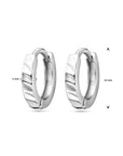 Zilver Gerhodineerd Klapoorringen Vlak 1325051 - PansiteNederland.nl