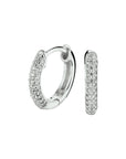 Zilver Gerhodineerd Klapoorringen Zirkonia 1325207 - PansiteNederland.nl
