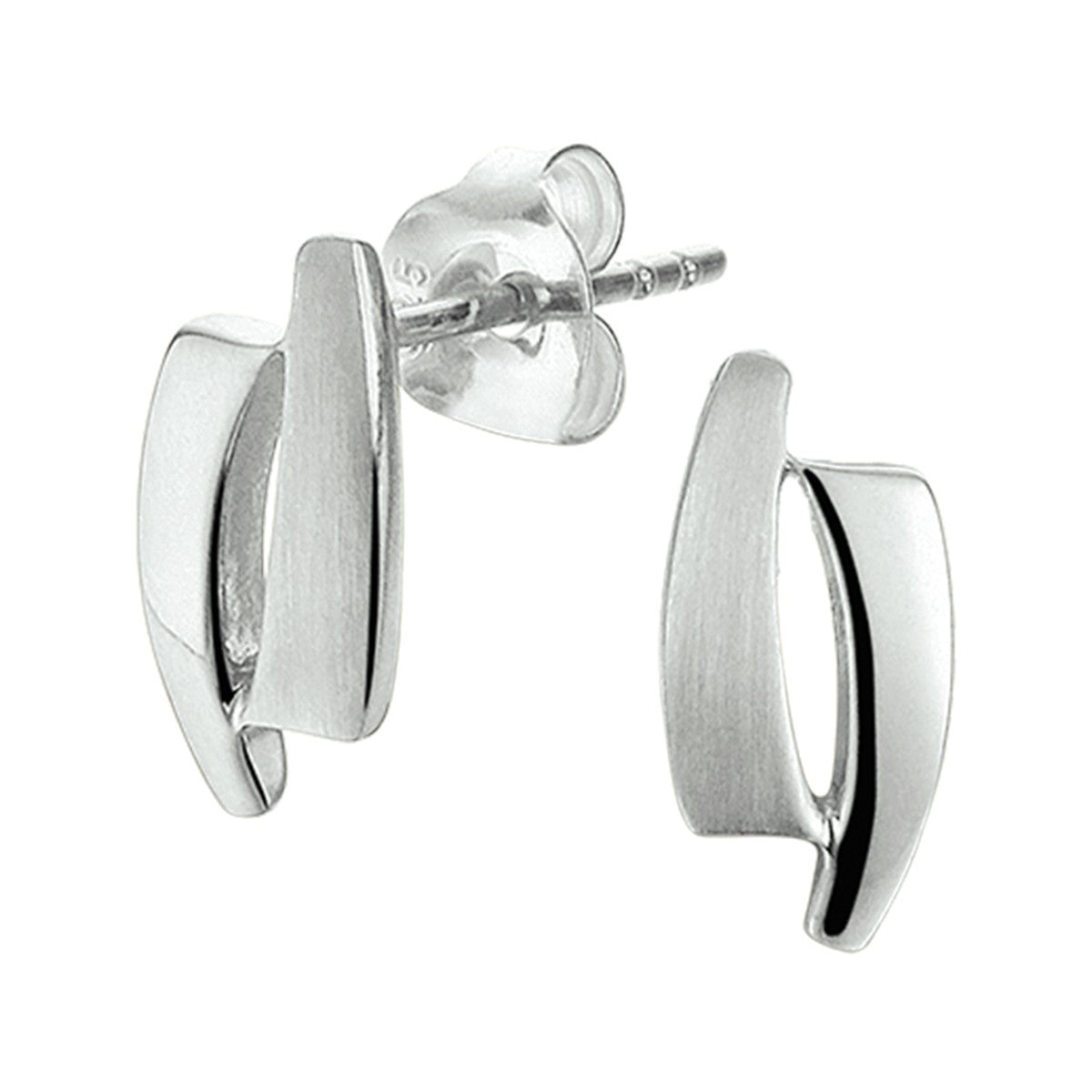 Fantasy Collection Oorbellen poli/mat zilver