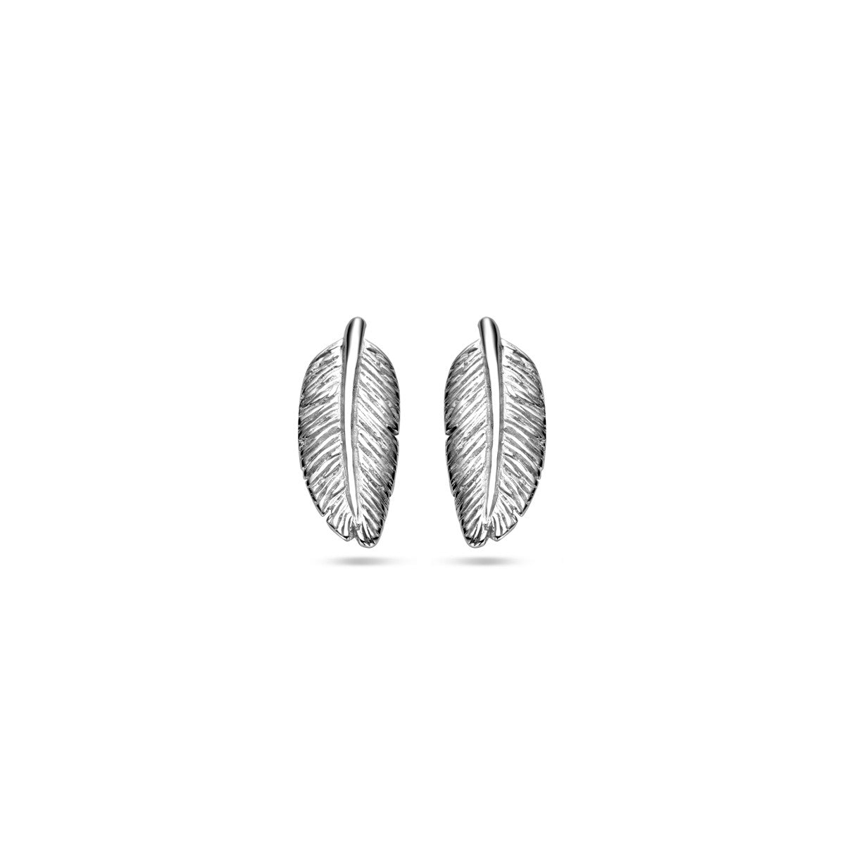 Fantasy Collection Oorbellen veer 12 mm zilver