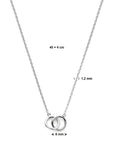zilver gerhodineerd collier rondjes 40 + 4 cm 1325590 - PansiteNederland.nl