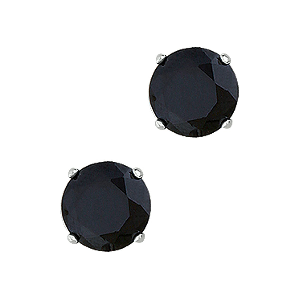 Fantasy Collection Oorbellen zwart zirkonia zilver