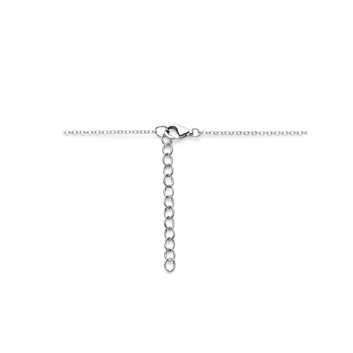 Fantasy Collection Collier hartjes zirkonia 40 + 4 cm zilver