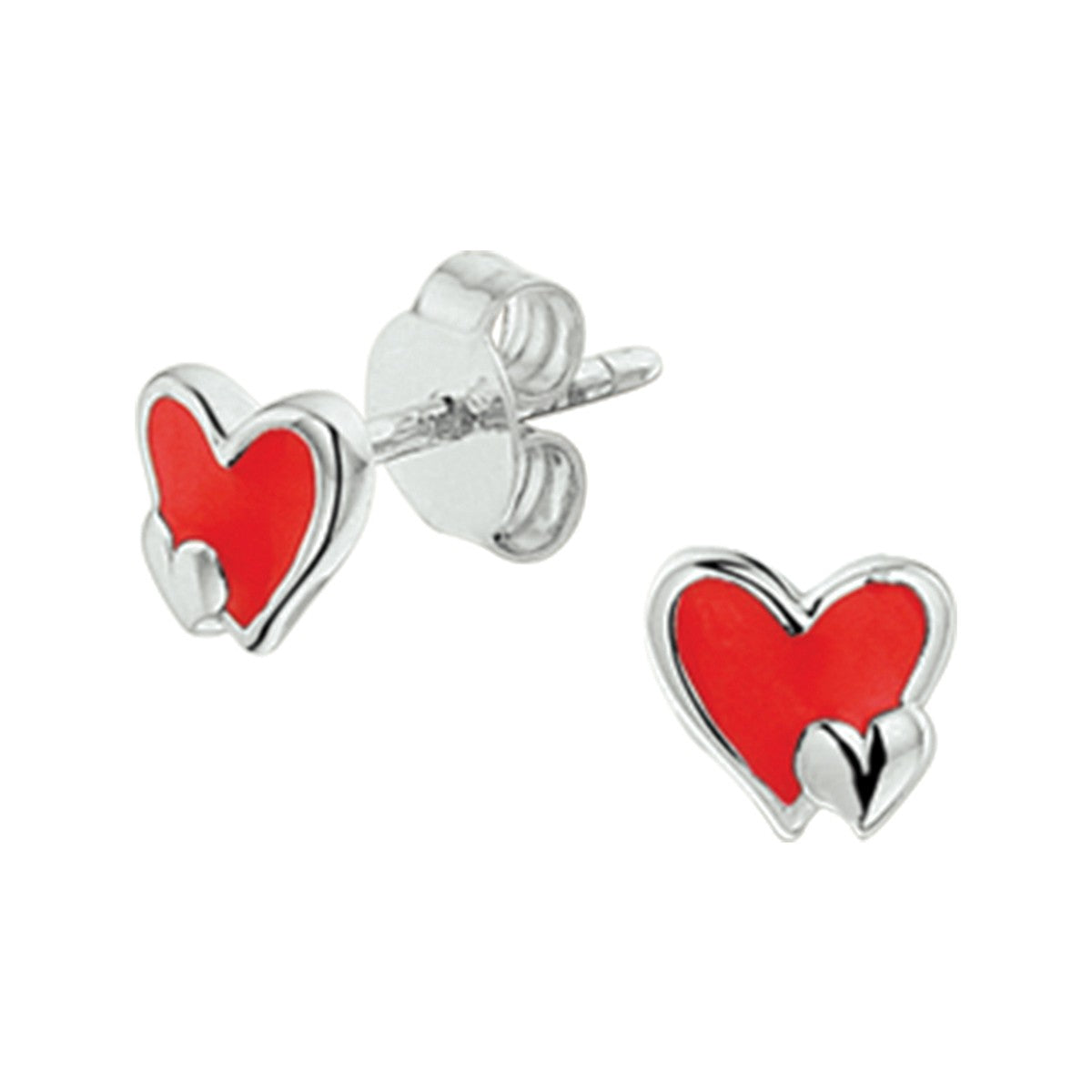 Zilveren oorknoppen hartjes - 1325876 - PansiteNederland.nl