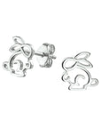 Zilver Gerhodineerd Oorknoppen Konijn 1325879 - PansiteNederland.nl