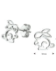 Zilver Gerhodineerd Oorknoppen Konijn 1325879 - PansiteNederland.nl
