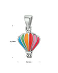 zilver gerhodineerd hanger luchtballon 1325890 - PansiteNederland.nl