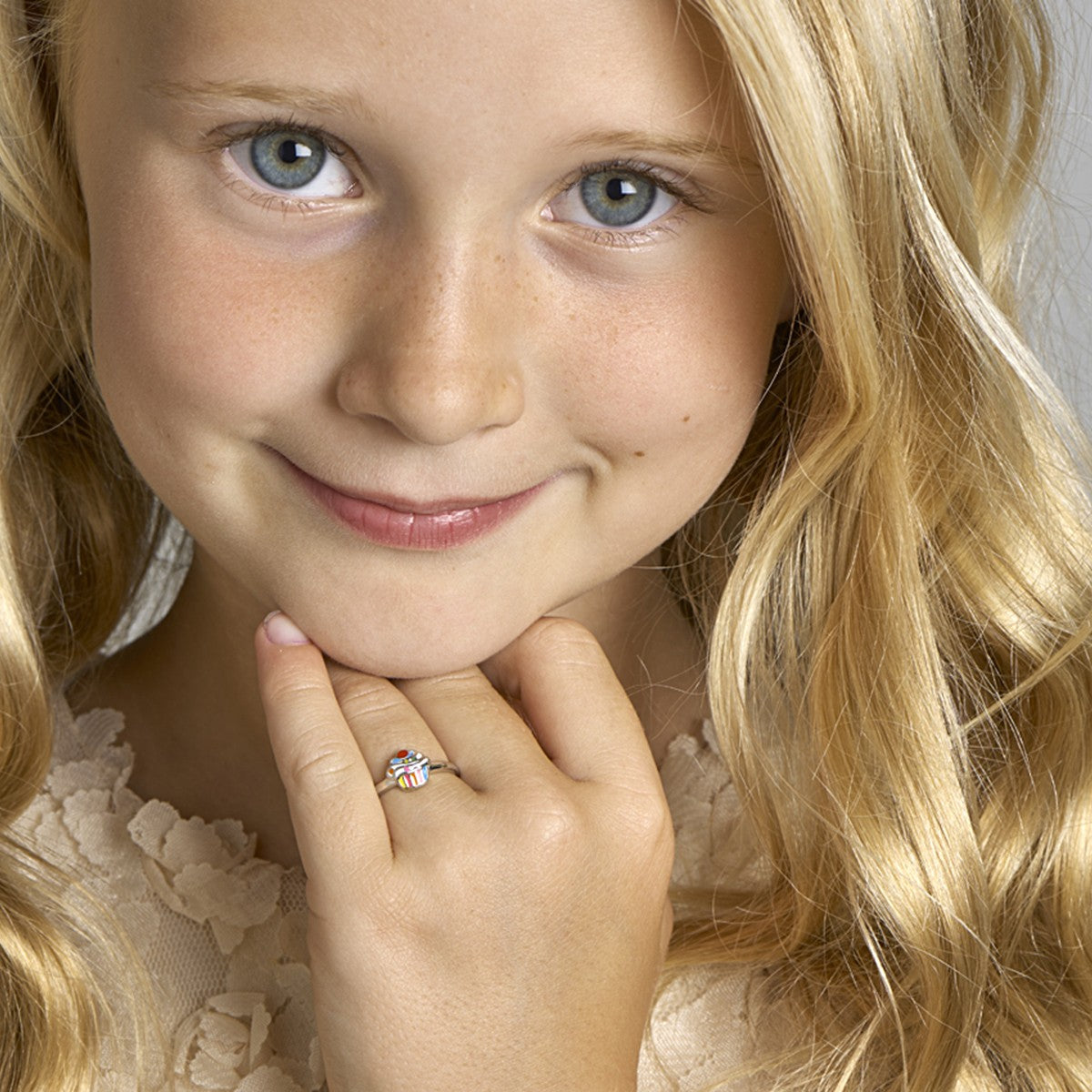 Fantasy Collection Ring cupcake zilver