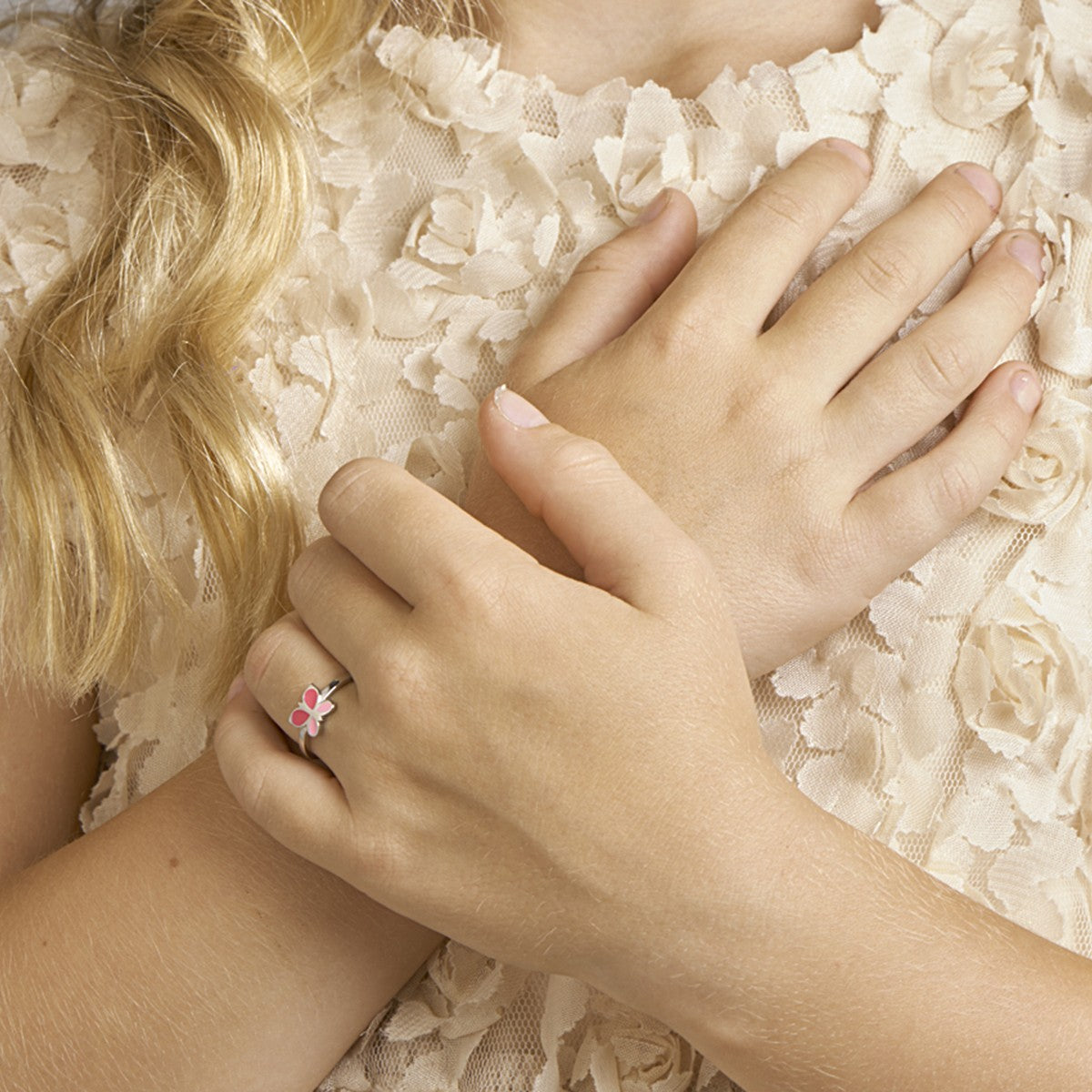 Fantasy Collection Ring vlinder emaille zilver