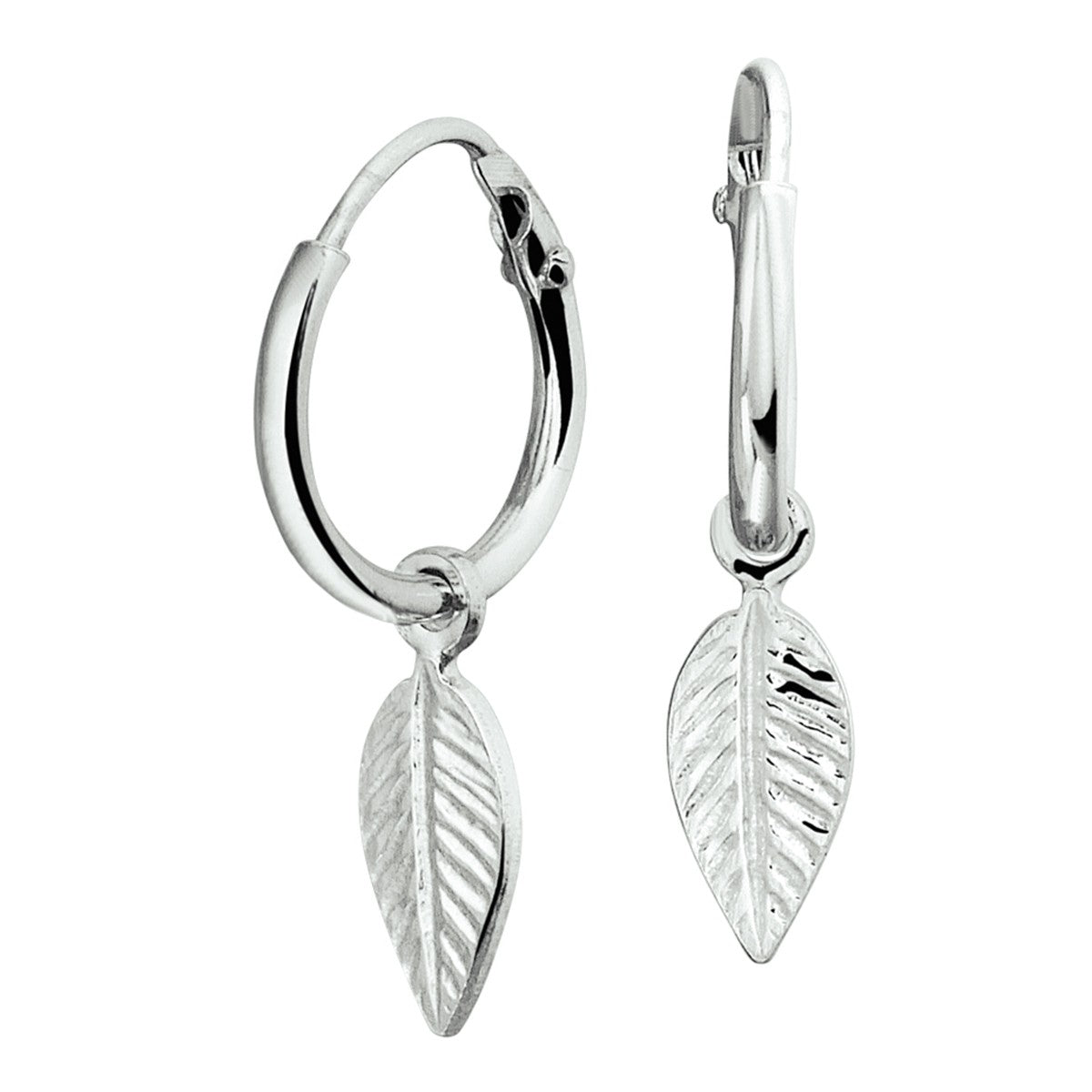 Fantasy Collection Oorbellen veer zilver