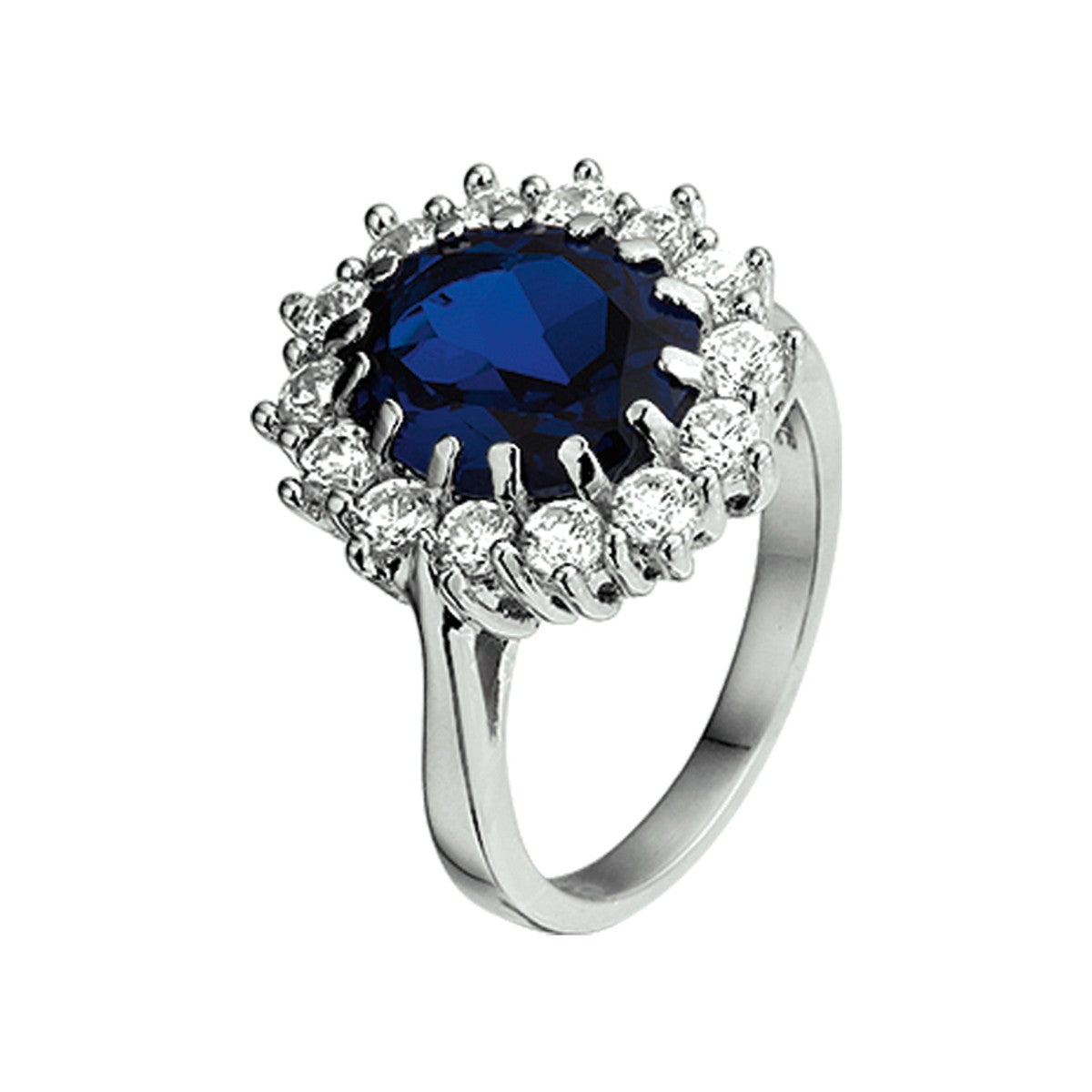 Fantasy Collection Ring zirkonia en synthetische saffier zilver