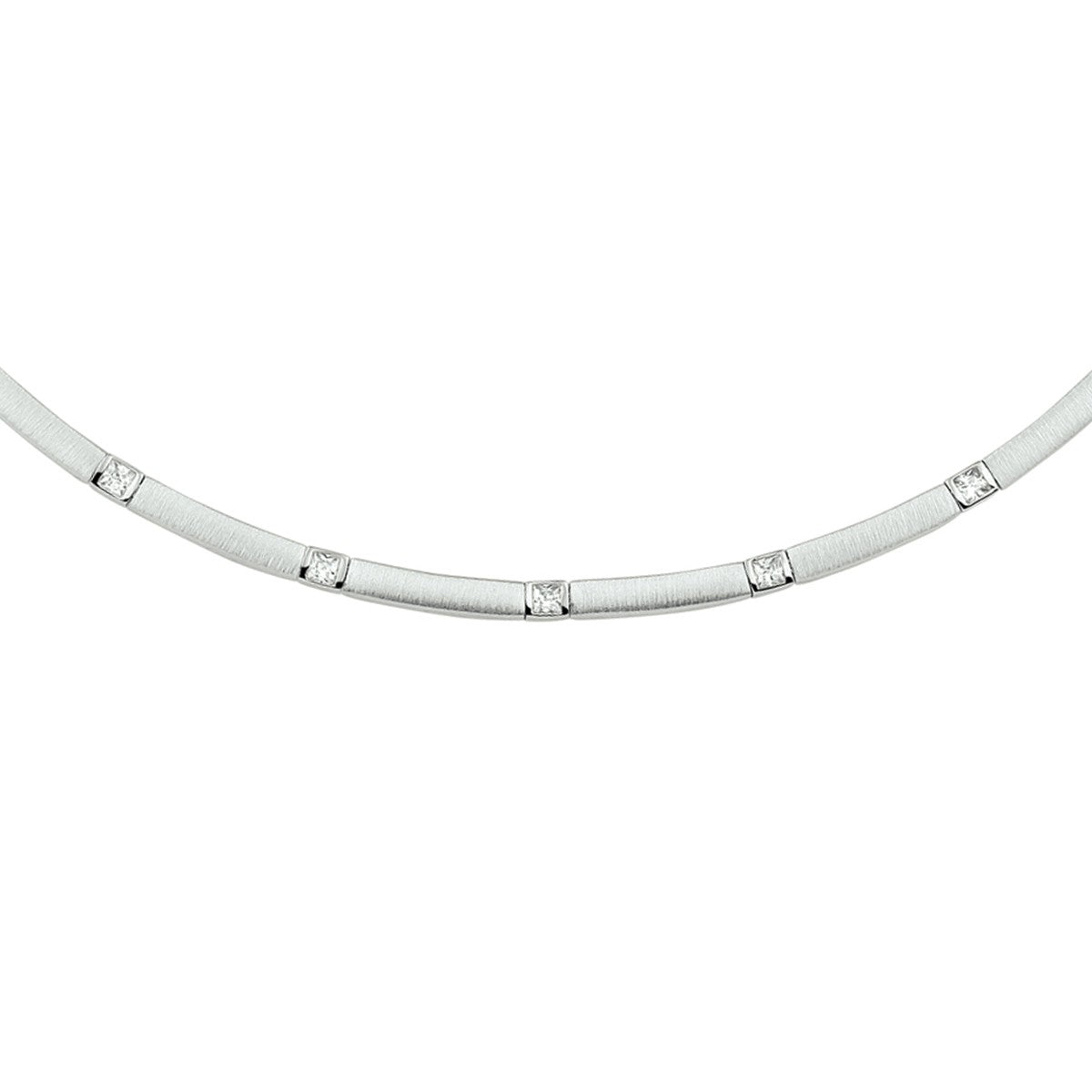 Fantasy Collection Collier poli/mat zirkonia 3,3 mm 43 cm zilver