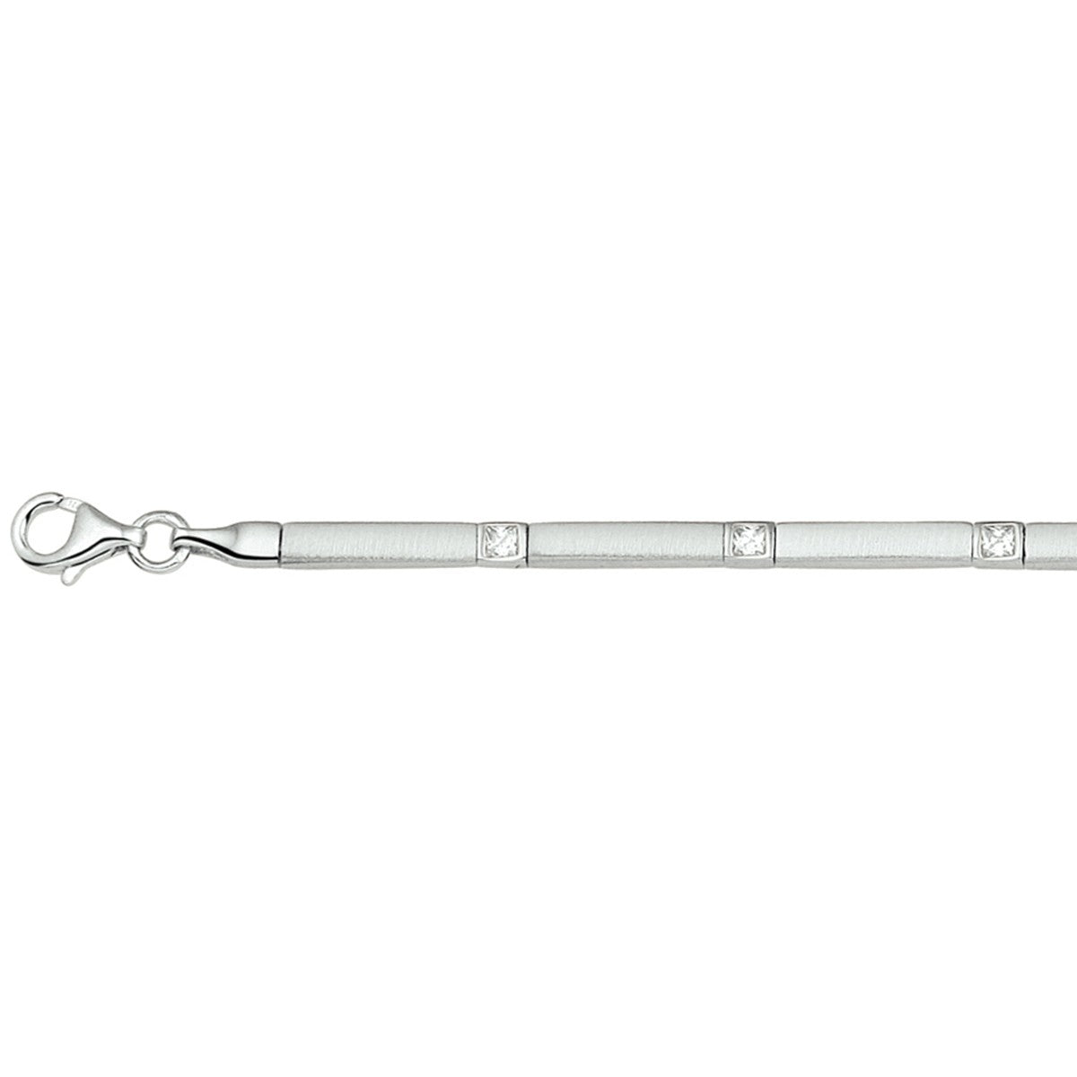 Fantasy Collection Collier poli/mat zirkonia 3,3 mm 43 cm zilver