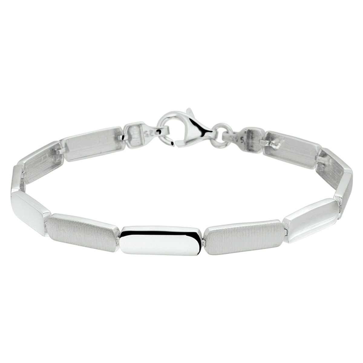 Zilver Gerhodineerd Armband Poli/Mat 5,2 Mm 19 Cm 1326264 - PansiteNederland.nl
