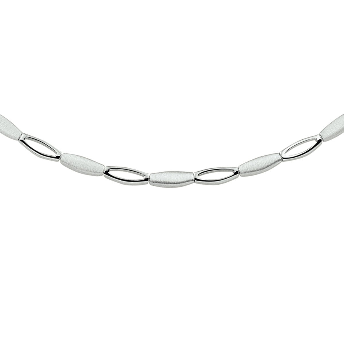 Fantasy Collection Collier poli/mat 4,2 mm 45 cm zilver