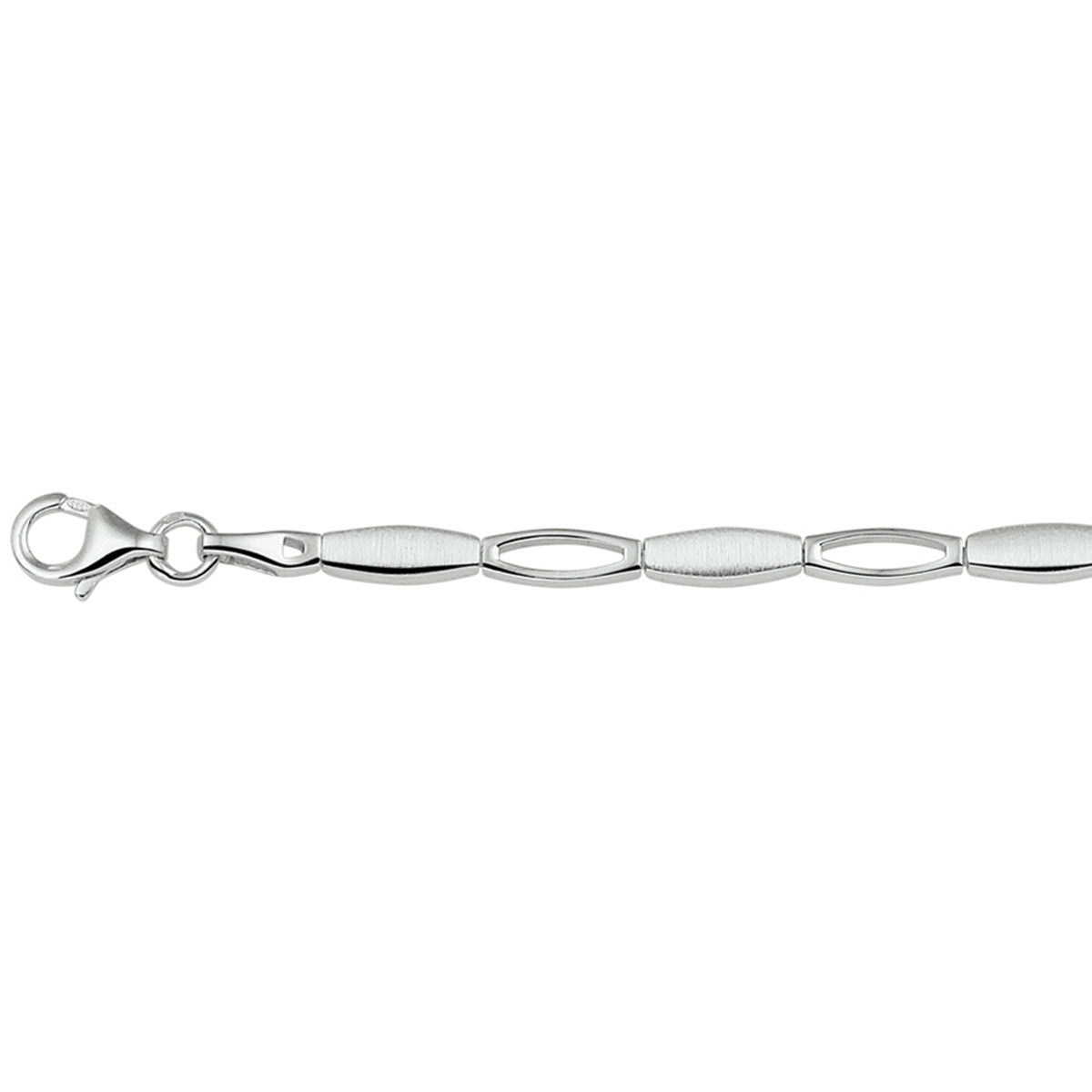 Fantasy Collection Collier poli/mat 4,2 mm 45 cm zilver
