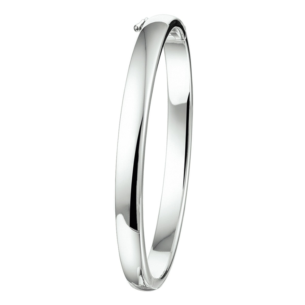Fantasy Collection Bangle scharnier massief 6 mm zilver