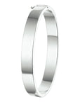 Zilver Gerhodineerd Bangle Scharnier Massief 8 mm 1326299 - PansiteNederland.nl