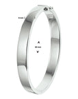 Zilver Gerhodineerd Bangle Scharnier Massief 8 mm 1326299 - PansiteNederland.nl