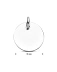 Zilveren graveerhanger rond 16mm 1326326 - PansiteNederland.nl
