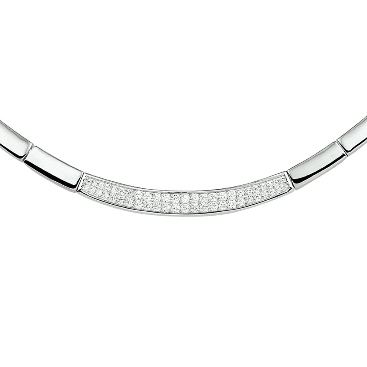 Fantasy Collection Collier zirkonia 6,5 mm 43 + 3 cm zilver