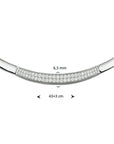 zilver gerhodineerd collier zirkonia 6,5 mm 43 + 3 cm 1326602 - PansiteNederland.nl