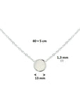 zilver gerhodineerd collier parelmoer 42 + 3 cm 1326614 - PansiteNederland.nl