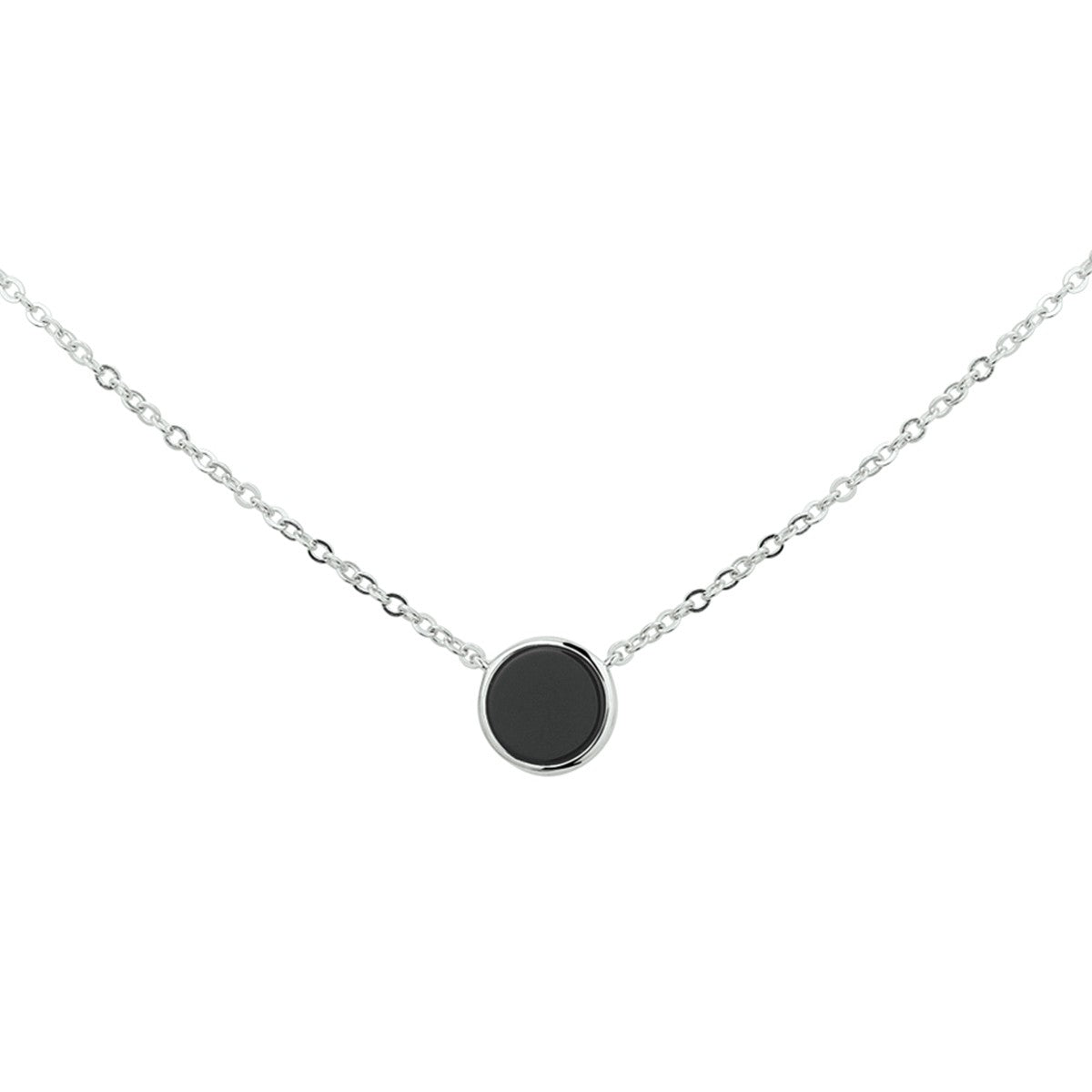 Fantasy Collection Collier onyx 42 + 3 cm zilver