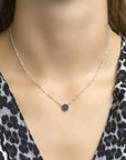 zilver gerhodineerd collier onyx 42 + 3 cm 1326616 - PansiteNederland.nl