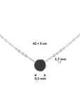 zilver gerhodineerd collier onyx 42 + 3 cm 1326616 - PansiteNederland.nl