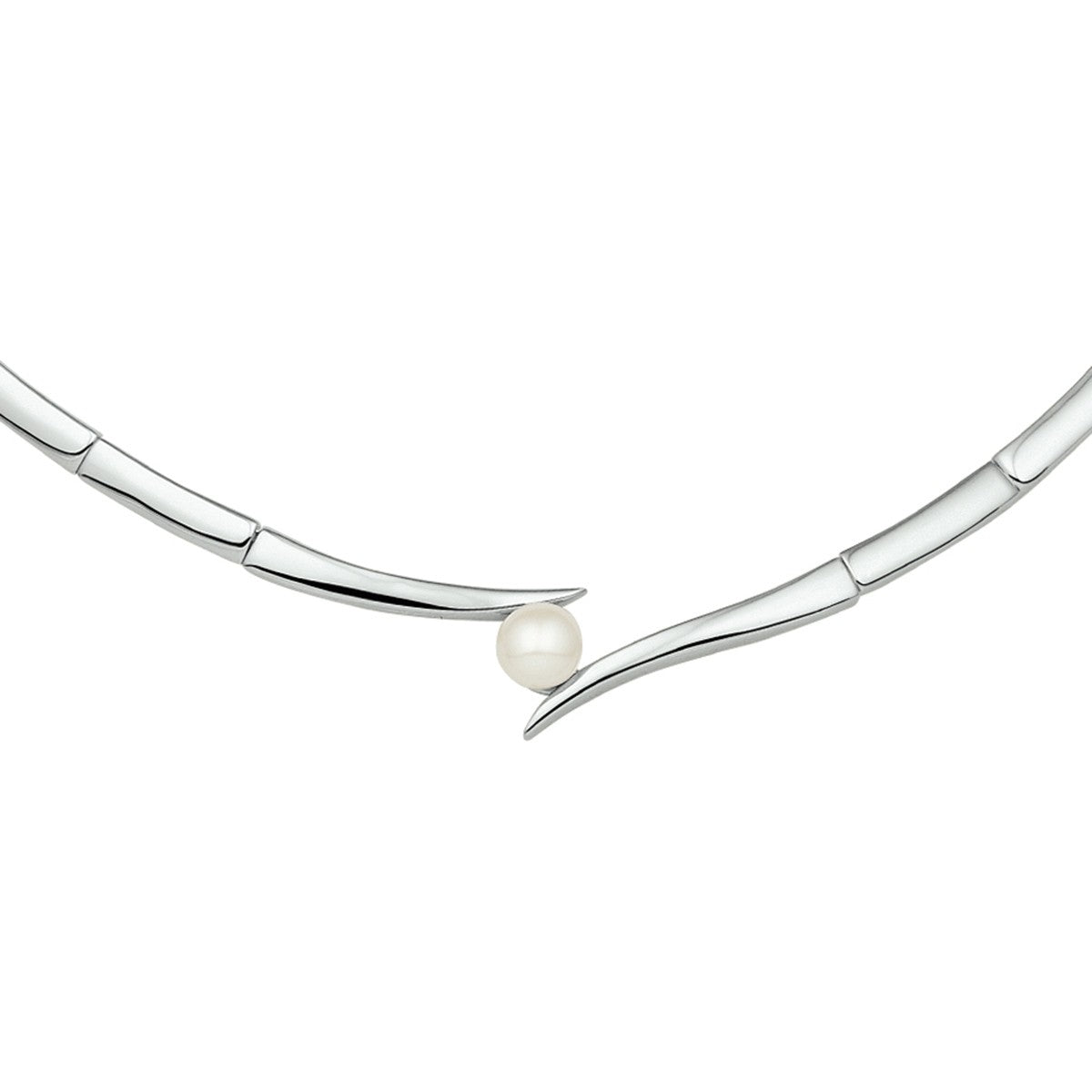Fantasy Collection Collier tussenstuk parel 42 + 3 cm zilver