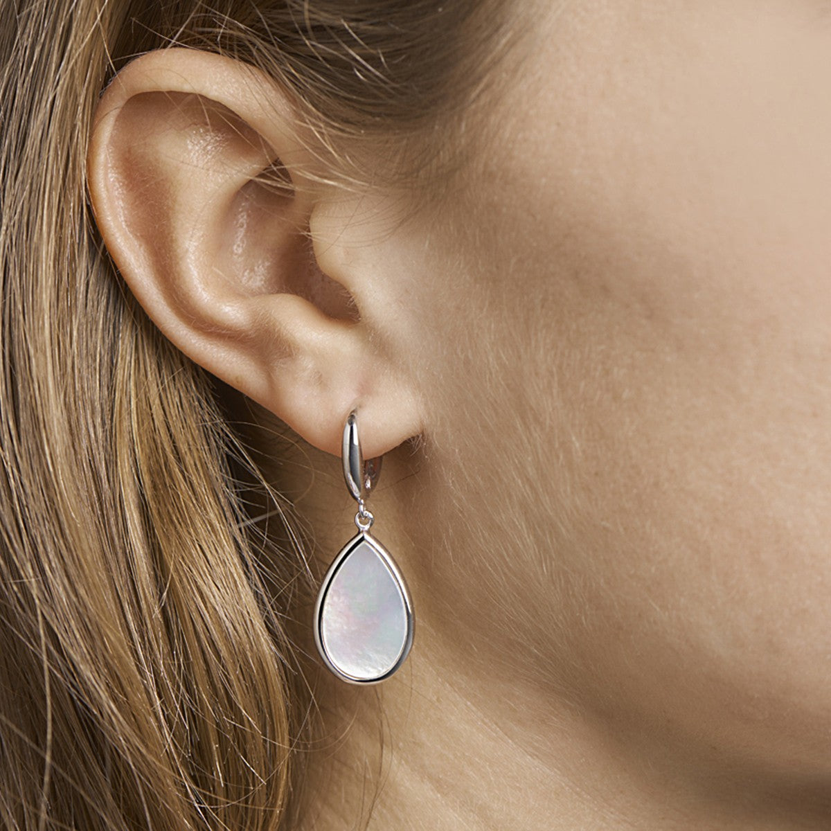 Fantasy Collection Oorbellen parelmoer zilver