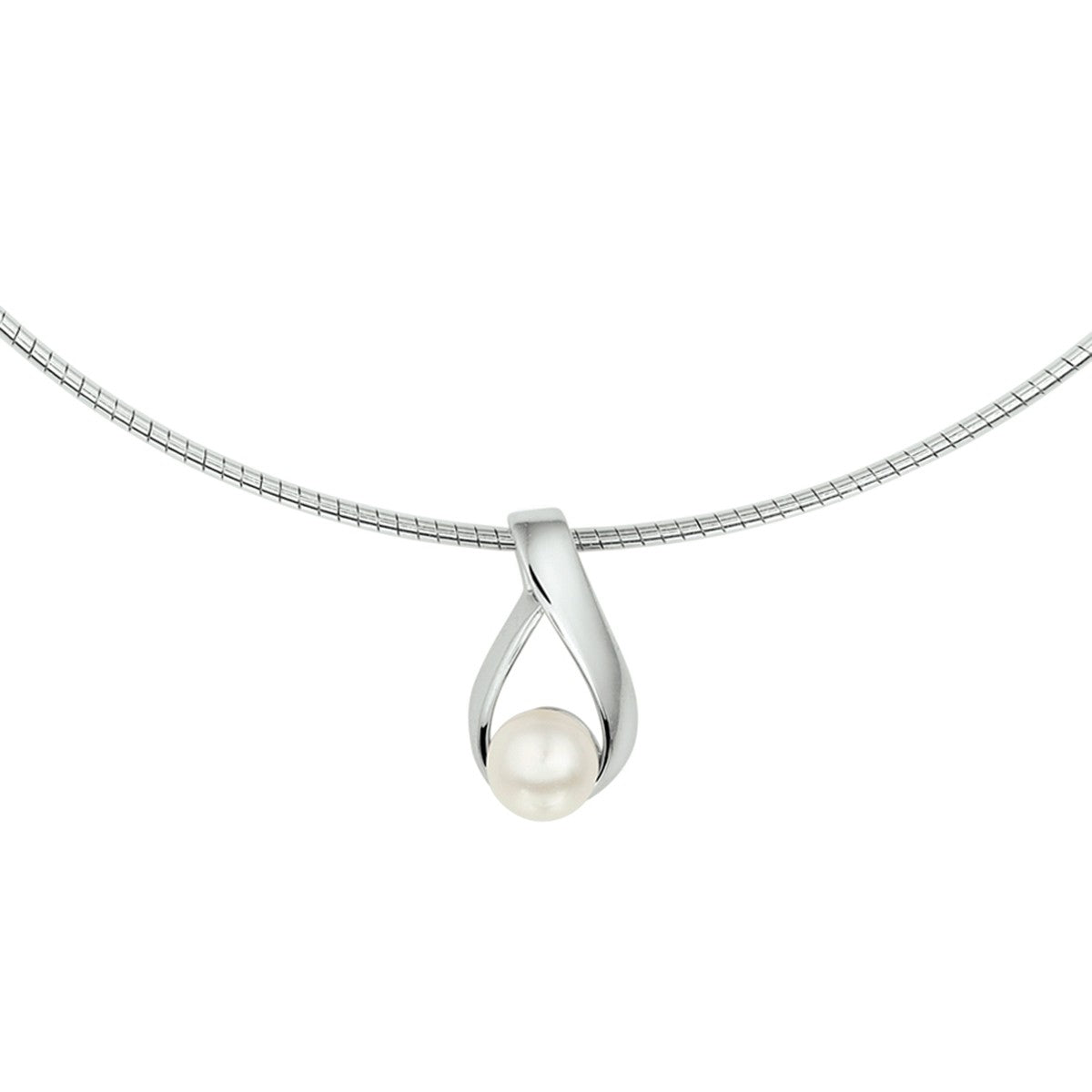 Fantasy Collection Collier parel 42 + 3 cm zilver