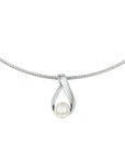 zilver gerhodineerd collier parel 42 + 3 cm 1326692 - PansiteNederland.nl
